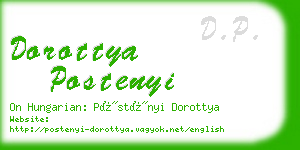 dorottya postenyi business card